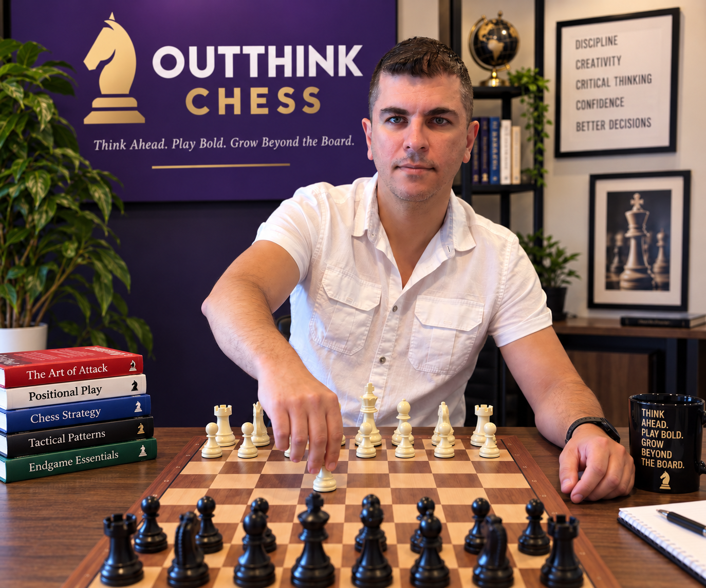 Bledi Bejo, founder and head coach of Outthink Chess